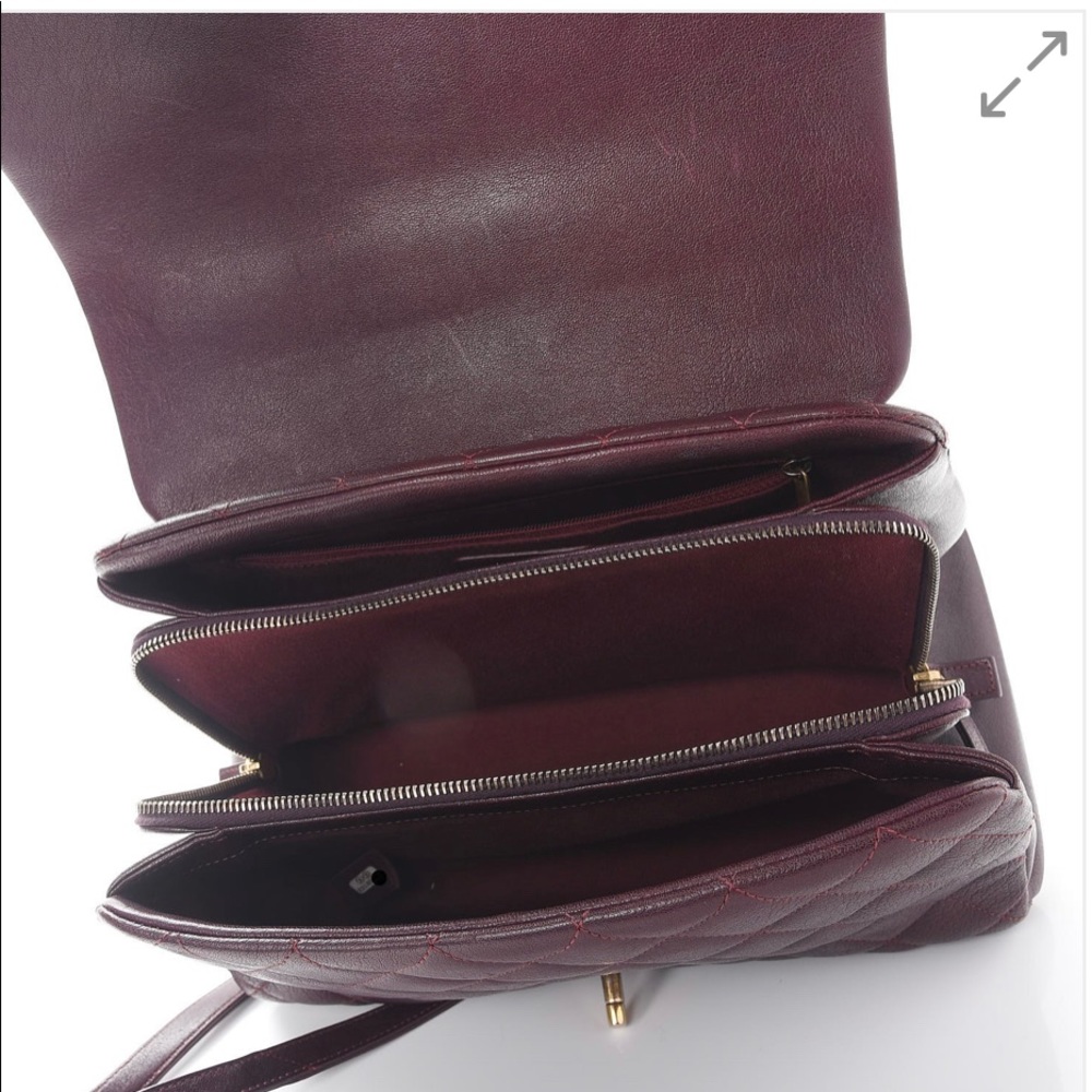 Chanel Sheepskin Quilted Large Trapezio Flap Dark - Picture 3 of 4